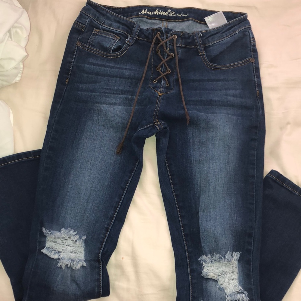 Lace up Machine jeans